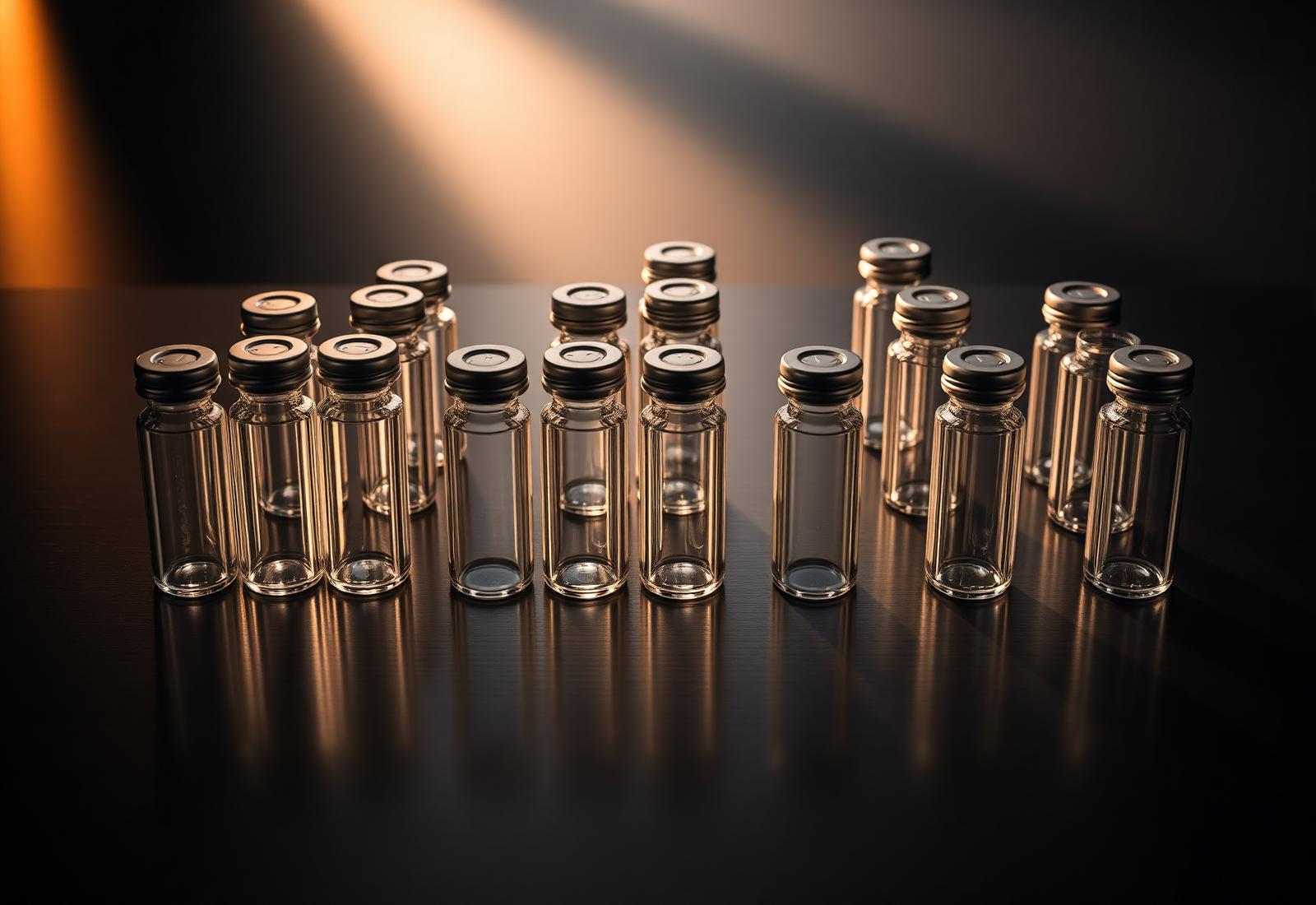 Precision-filled pharmaceutical vials